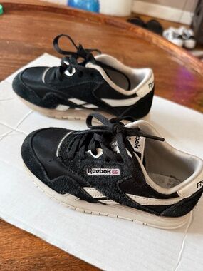 Reebok Kids Black and White Low-Top Sneakers